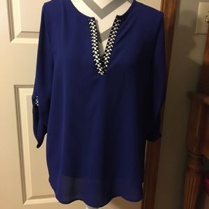 41 HAWTHORN | blue w/checkerboard pullover